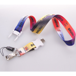 Custom high-end New Products Lanyard Neck Strap USB Flash Drive for Sale