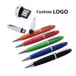 安いカスタムロゴのペンの形のUSBスティック卸売