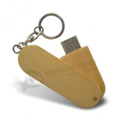 Bulk Swivel Flash Drive 1GB 2GB 4GB 6GB 8GB USB Bamboo USB2.0 with Full Capacity