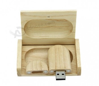 Factory Price Wooden USB with Box 1GB 2GB 4GB 8GB Flash Disk as Wedding Gifts