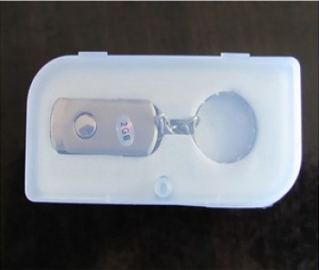 플라스틱 상자를 가진 대중적인 금속 USB 섬광 드라이브를위한 당신의 로고를 가진 관례