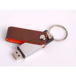 8Gb USB 2.0 Flash Drive Memory Thumb Stick Pen Leather Rotating Storage U Disk