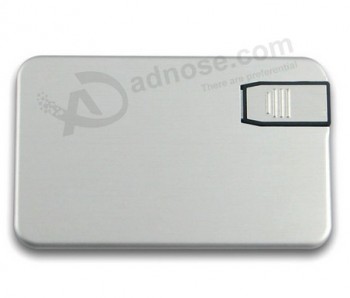 Op maat mEt uw logo voor niEuwE productEn van goEdE kwalitEit zilvEr mEtalEn kaart USB (Tf-0186)