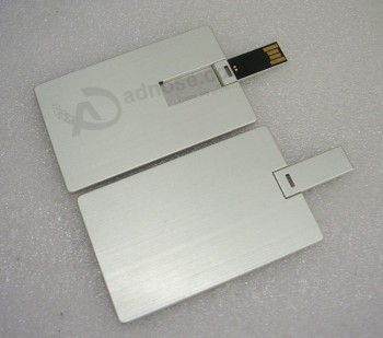металлическая кредитная карта/визитная карточка usb с печатью логотипа