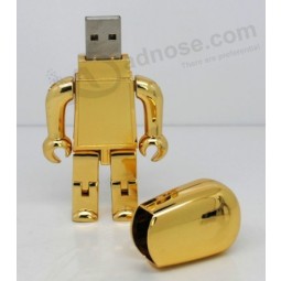 Wholesale custom Golden Robort USB Flash Drive 8GB