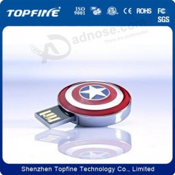 Wholesale custom Captain America Shield The Avengers USB Flash Drive with CE FCC