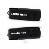 Customized Logo for High Quality Black Swivel USB Flash Drive128MB 1GB 8GB 64GB