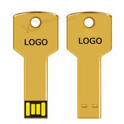 Customized Logo for High Quality Golden Key Shape USB Flash Pen Drive 4GB 8GB 16GB
