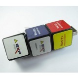 높은 품질 rubik의 큐브 모양에 대 한 사용자 지정된 로고 고객 U에스B 플래시 스틱 대량에 대 한 재미있는 경품