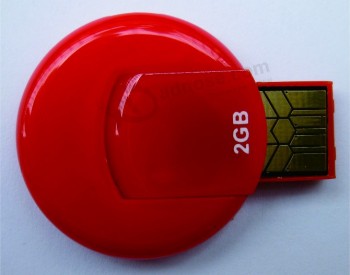 卸売カスタム高-端赤い丸みのUSBフラッシュドライブ8Gb (Tf-0416)