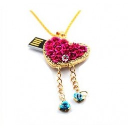 Wholesale custom high-end Beautiful Necklace Diamond USB Stick (TF-0361)