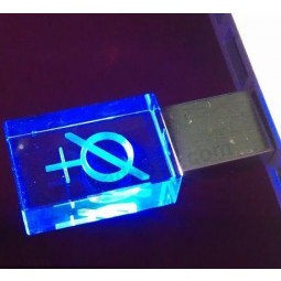 Wholesale custom high-end LED Light Crystal USB Flash Drive