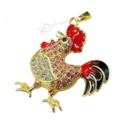 Custom with your logo for Jewelry Chicken Memory USB Flash Drive 8GB 16GB 32GB 64GB Full Capacity