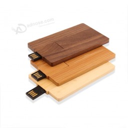 Custom with your logo for Free Logo Printing on Wooden Card USB Flash Drive 8GB