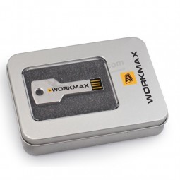 Wholesale high-end Metal Silver Key Shape USB Flash Memory 8GB