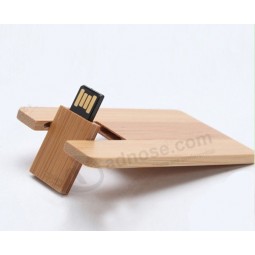 Custom high-end Wooden Card USB Pen Drive 4GB