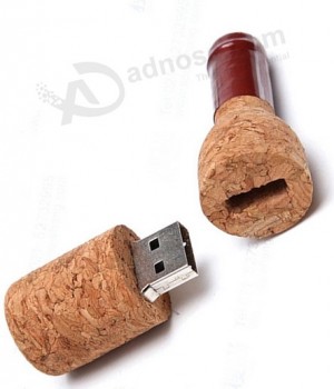 Wholesale custom cheap Winebottle Shape USB Flash Pen Drive Wooden USB