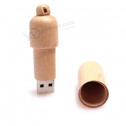 Wholesale custom cheap Wooden Pill Shape USB Flash Drive Creative Bamboo Gifts U Disk Manufacturers Custom Personality Wood USB Flash Drive