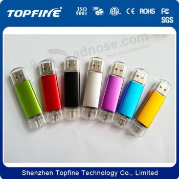 Op MEenEent Met uw loGo voor kleurrijke otG USB FlEenSh drive. 4 Gb 8 Gb 16 Gb