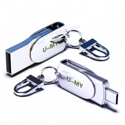 Custom with your logo for Umy Creative High-Speed Mobile U Disk 8 G 16 G and 32 G 64 G Metal Amphibious Gifts U Disk Custom Computer