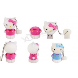 Wholesale custom cheap Full Capacity Cartoon Hello Kitty USB Flash Drive Pen Drive Gift USB Flash Disk USB Stick