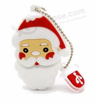 Wholesale custom cheap Christmas Gift Pendrive Santa Claus USB 2.0 USB Flash Drive Memory Stick Promotional U Disk