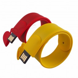 Wholesale custom high-end Colorful Bracelet Wrist Band USB Flash Drive16GB Silicone USB Stick Pen Drive 4GB 8GB