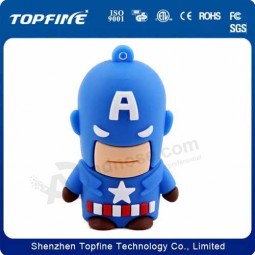 Wholesale custom New Arrival Cartoon Captain America Shapes USB Flash Drive in Customed Capacity