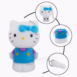 Wholesale custom USB Flash Drive Cartoon USB Open Drives Cartoon Cute Kt Cat Hello Kitty USB Flash Disk