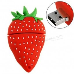 Wholesale custom The Cute Strawberry USB 2.0 USB Flash Drive 8GB 16 GB 32 GB Pen Drive Memory Stick Pendrive U Disk