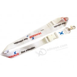 Custom with your logo for Promotion Gift Silkscreen Printed Lanyard with Plastic Buckle and Safety Buckle