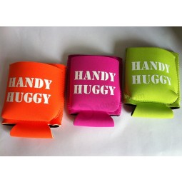Foldable Neoprene Can Holder with Pouch Pocket for custom with your logo