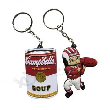 Wholesale customized high quality 2019 Latest Desing High Quality 3D Soft PVC Keychain