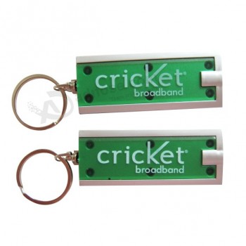 Plastic LED Keychain Light For Good Promotion with printing your logo