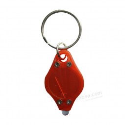New Style Hot Selling Plastic LED Keychain with printing your logo