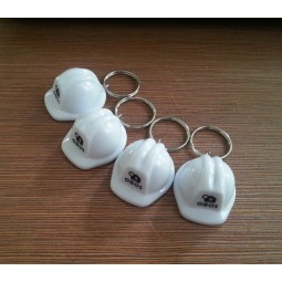 2017 Promotional Custom Design Plastic Safety Helmet Keychain with printing your logo