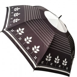 23inches Wooden Frame Pongee Fabric Manual Rain Straight Umbrella with printing your logo