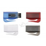 Abridor de carTa de plásTico muLTifuncional com escova de compuTador para personalizar com seu logoTipo