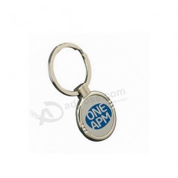 Promotional Round Metal Keyring with Logo