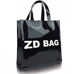 Custom high-end 2019 Fashion Custom PVC Coated Shopping Bags with Logo
