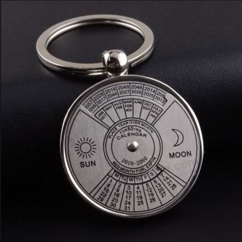 Custom Round Metal Keychain with Calendar (MK-070)