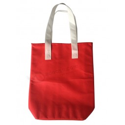 изготовленный под заказ высокий-End экологически чистый красный цвет обычная нетканая многоразовая хозяйственная сумка