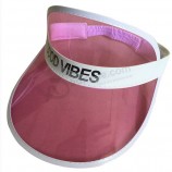 Fashion Transparent PVC Sun Visor Cap Clear PVC Visor for custom with your logo