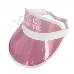 2019 Hot Sell Promotion Customized Plastic PVC Sun Visor/Cap/Hat for custom with your logo