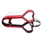 Metal Heart Shape Bottle Opener Keychain for Promotion Gift