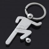 Keychain feiTo sob encomenda do fuTeBol do meTal do logoTipo para o presenTe do negócio