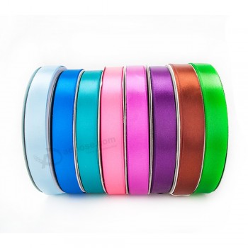 Wholesale Solid Color Single Faced Polyester Printing Satin Ribbon for Gift Wrapping