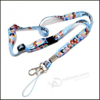 Wholesale Cute Sublimation Logo Polyester Lanyard for Children Gift with your logo