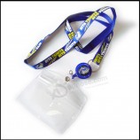 Wholesale Conference Logo PVC Name/ID Card Badge Reel Holder Custom Lanyard with Badge Holder and your logo