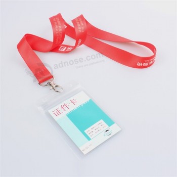 Wholesale Retractable Clear Name/ID Card Badge Reel Holder Custom Lanyard with ID  and your logo